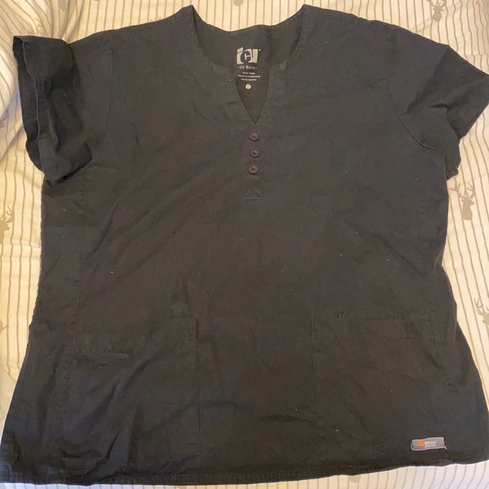 Black scrub top